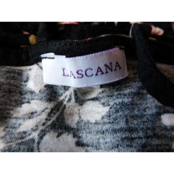 Venus Lascana Small 4-6 Strappy Back Printed Tank top Blk & Pink - Picture 6 of 6